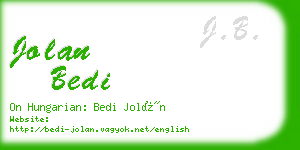 jolan bedi business card